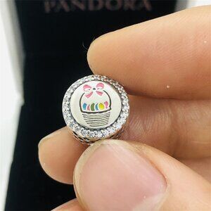 ✨🔥Pandora Easter Basket Charm Easter Charm Holiday Charm Gifts basket of Easter